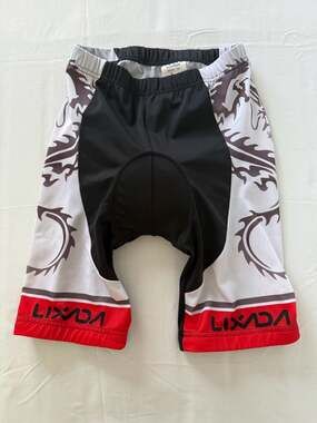 Lixada Men's Cycling Shorts Padded Dragon Print Size M
